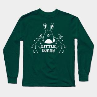 Little Bunny - in White Long Sleeve T-Shirt